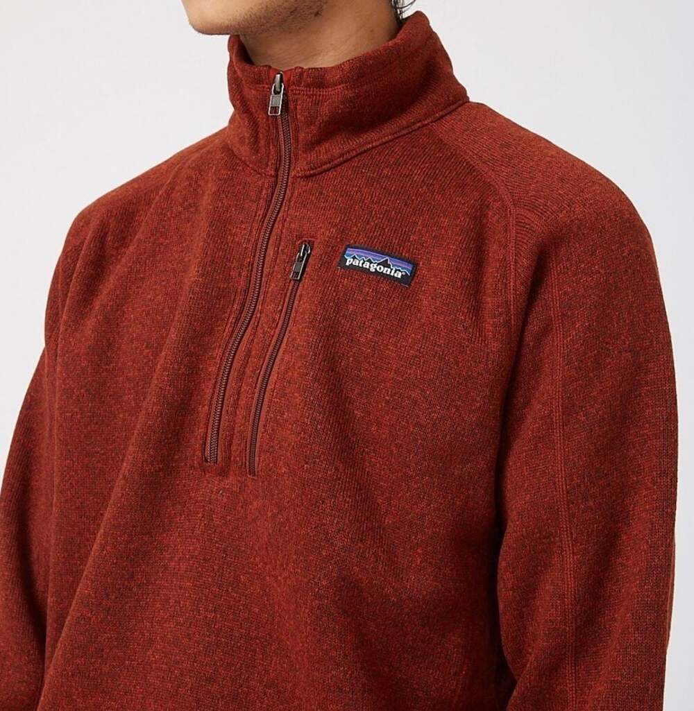 Patagonia Men's Better Sweater 1/4-Zip Pullover Fleece in Barn Red